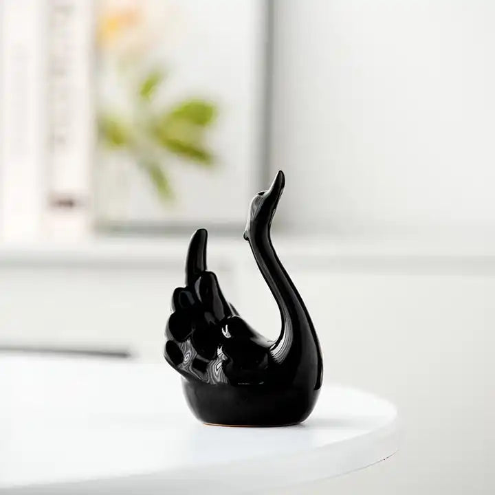 Black & White Ceramic Swan