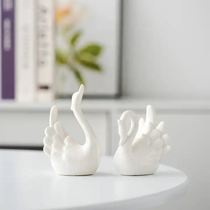 Black & White Ceramic Swan