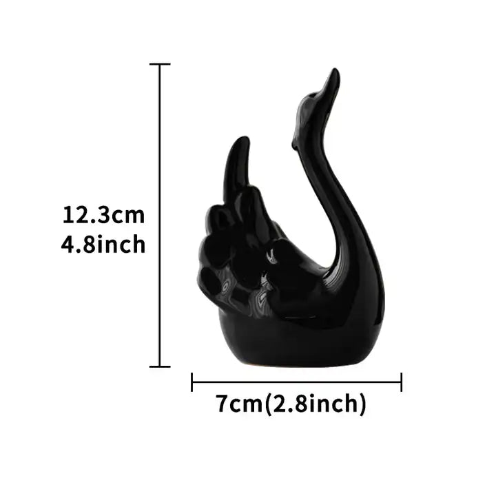 Black & White Ceramic Swan