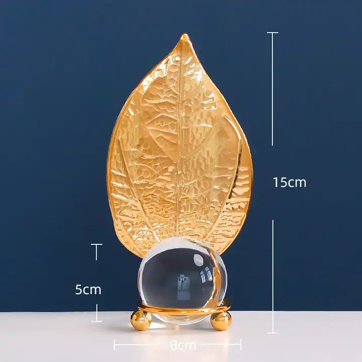 Golden Leaves Sculpture Set