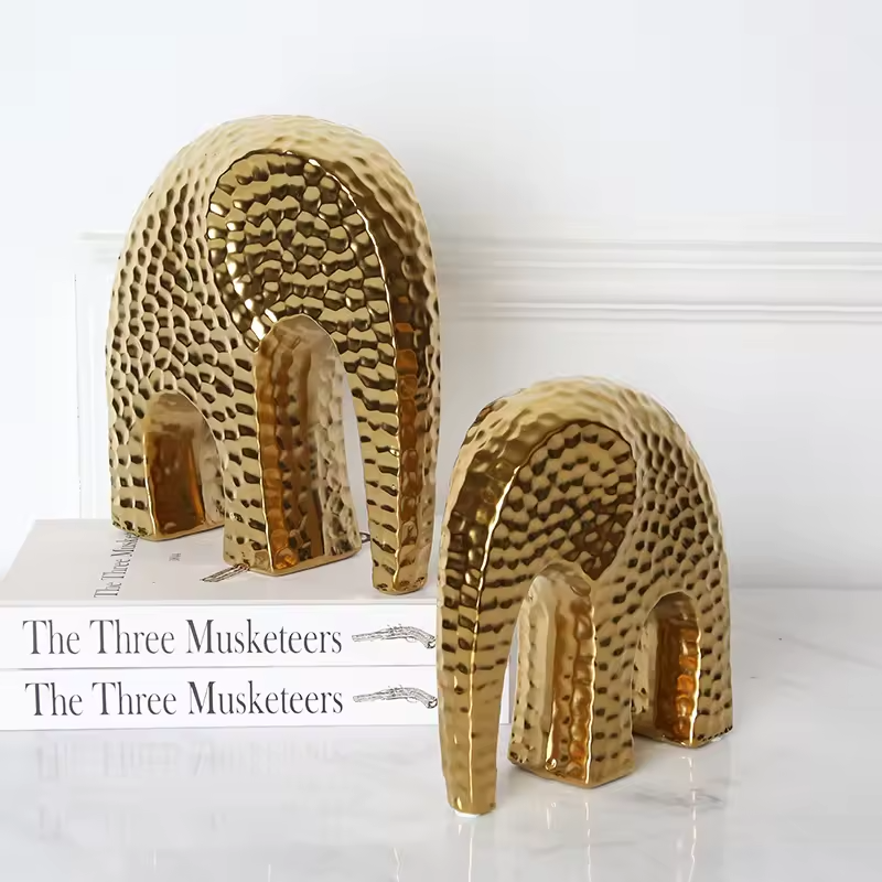 Stylish Gold Elephant Ornament