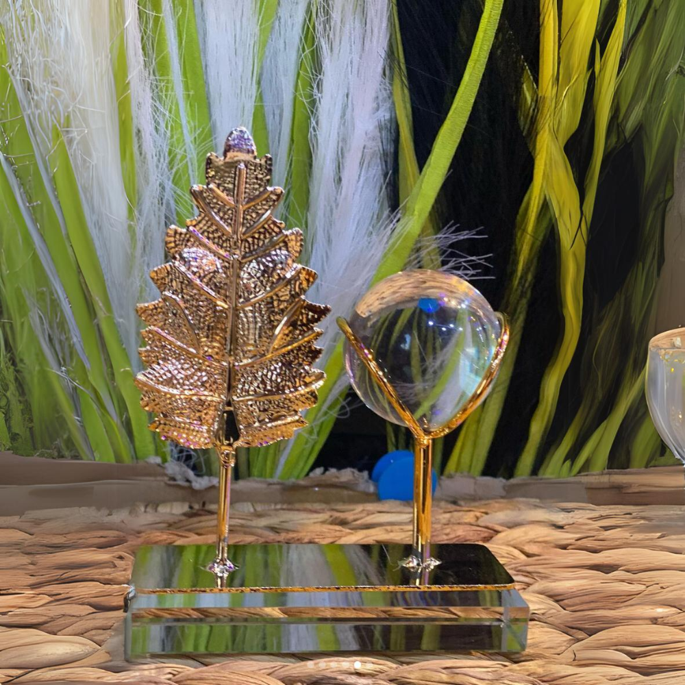 Golden Leaves Sculpture Set