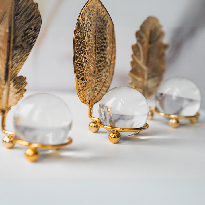 Golden Leaves Sculpture Set